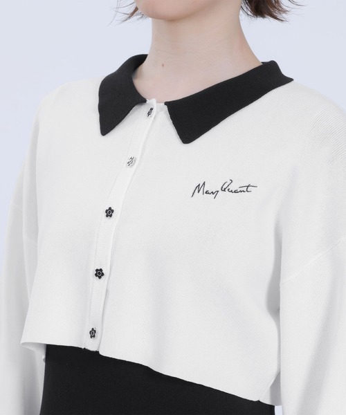 MARY QUANT（マリークワント）の「カーデアンサンブル ワンピース（ワンピース・レディース・ブラック/ホワイト/ネイビー・M）」の8枚目の写真