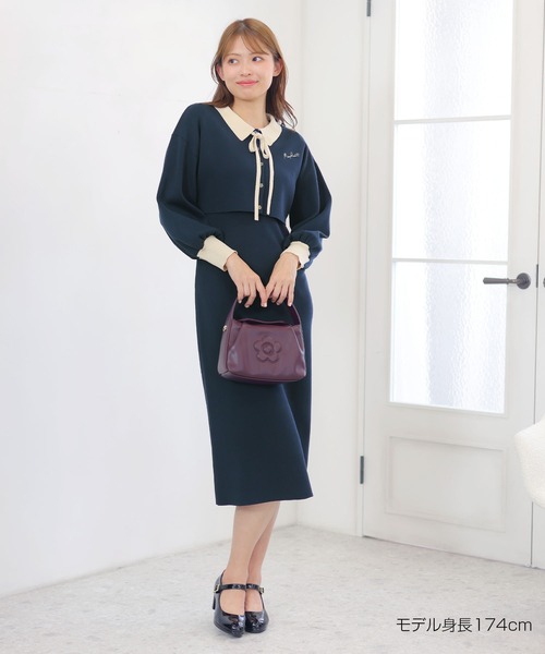 MARY QUANT（マリークワント）の「カーデアンサンブル ワンピース（ワンピース・レディース・ブラック/ホワイト/ネイビー・M）」の21枚目の写真