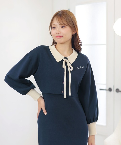 MARY QUANT（マリークワント）の「カーデアンサンブル ワンピース（ワンピース・レディース・ブラック/ホワイト/ネイビー・M）」の22枚目の写真