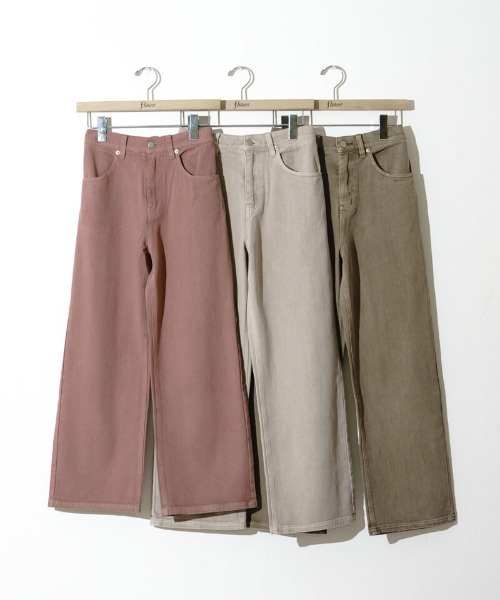 flower（フラワー）の「サニーバギーパンツ3（デニムパンツ・レディース・ピンク/ベージュ/ブラウン・MEDIUM/SMALL）」の4枚目の写真