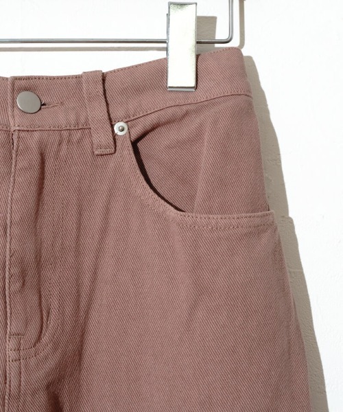 flower（フラワー）の「サニーバギーパンツ3（デニムパンツ・レディース・ピンク/ベージュ/ブラウン・MEDIUM/SMALL）」の13枚目の写真