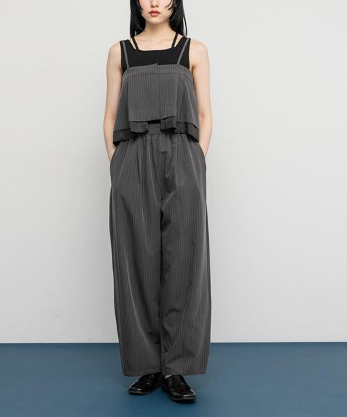 KBF(ケイビーエフ)の「マルチビスチェSETイージーワイドパンツ(ワンピース・レディース・ブラウン系その他/チャコールグレー・ONE)」の2枚目の写真