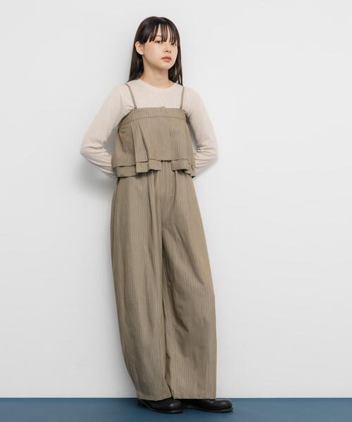 KBF(ケイビーエフ)の「マルチビスチェSETイージーワイドパンツ(ワンピース・レディース・ブラウン系その他/チャコールグレー・ONE)」の6枚目の写真