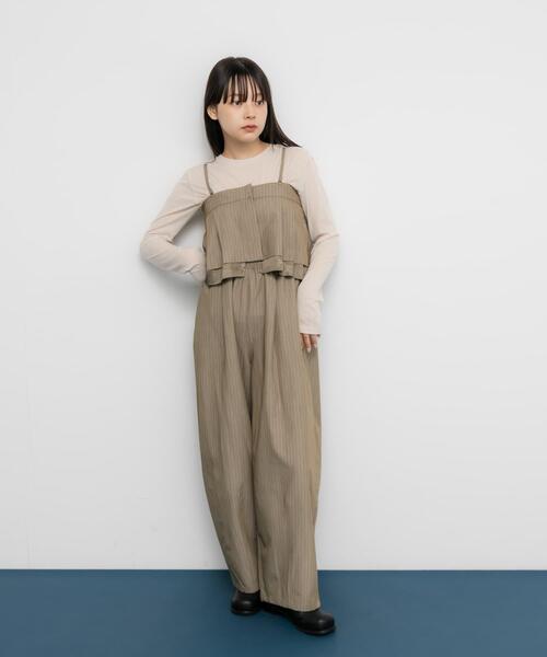 KBF(ケイビーエフ)の「マルチビスチェSETイージーワイドパンツ(ワンピース・レディース・ブラウン系その他/チャコールグレー・ONE)」の7枚目の写真