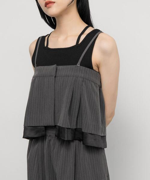 KBF(ケイビーエフ)の「マルチビスチェSETイージーワイドパンツ(ワンピース・レディース・ブラウン系その他/チャコールグレー・ONE)」の11枚目の写真