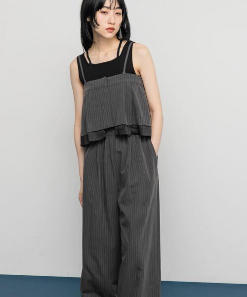 KBF(ケイビーエフ)の「マルチビスチェSETイージーワイドパンツ(ワンピース・レディース・ブラウン系その他/チャコールグレー・ONE)」の17枚目の写真