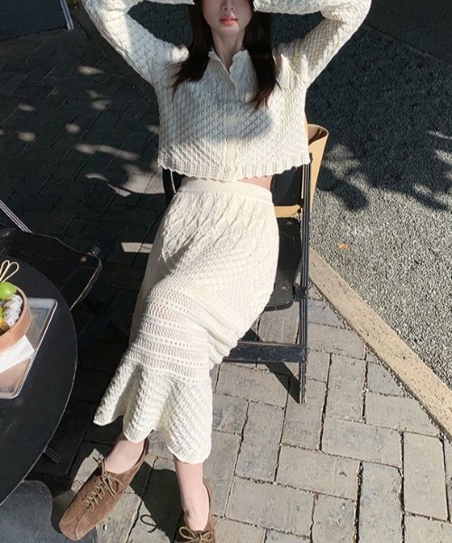 gossip!ロサンゼルス(ゴシップロサンゼルス)の「エレガントレース セットアップ(セットアップ・レディース・オフホワイト・M)」の6枚目の写真