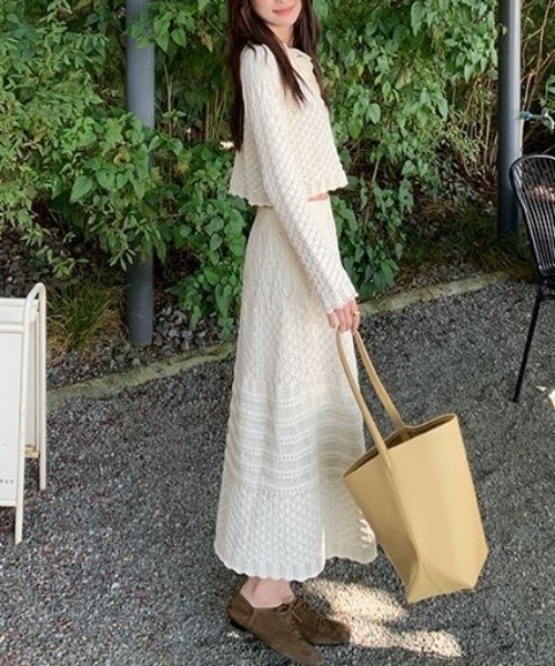 gossip!ロサンゼルス(ゴシップロサンゼルス)の「エレガントレース セットアップ(セットアップ・レディース・オフホワイト・M)」の13枚目の写真