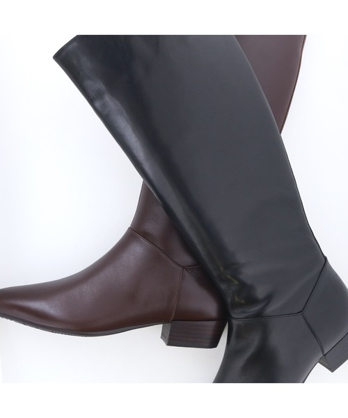 cava cava(サヴァサヴァ)の「防滑│ワイドシャフトロングブーツ 7420205(ブーツ・レディース・ブラック/ダークブラウン・22.5cm/23cm/23.5cm/24cm/24.5cm)」の11枚目の写真
