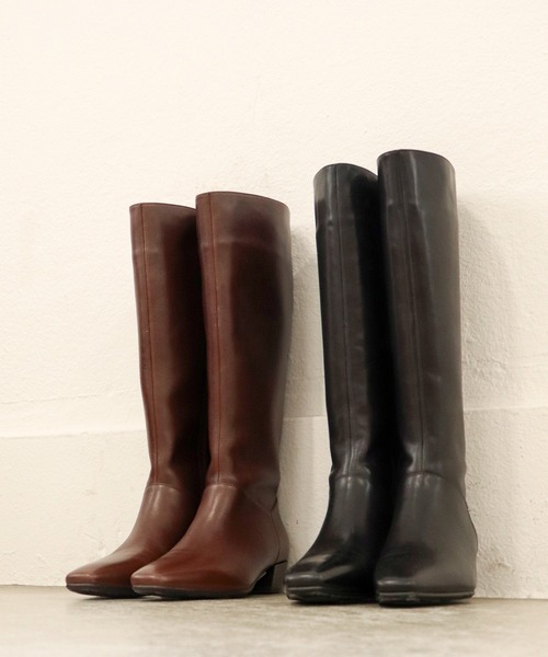 cava cava(サヴァサヴァ)の「防滑│ワイドシャフトロングブーツ 7420205(ブーツ・レディース・ブラック/ダークブラウン・22.5cm/23cm/23.5cm/24cm/24.5cm)」の5枚目の写真