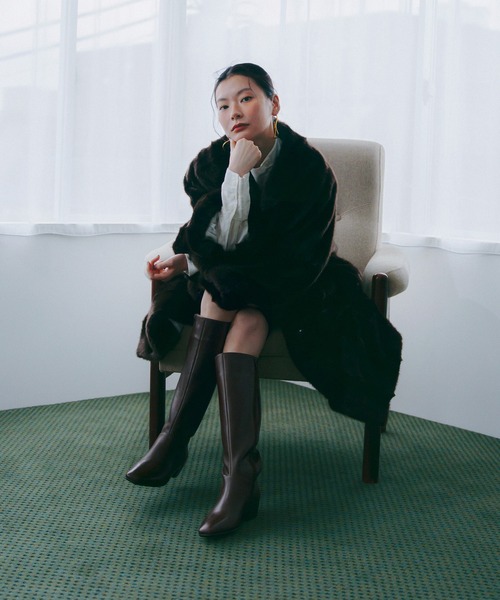 cava cava(サヴァサヴァ)の「防滑│ワイドシャフトロングブーツ 7420205(ブーツ・レディース・ブラック/ダークブラウン・22.5cm/23cm/23.5cm/24cm/24.5cm)」の18枚目の写真