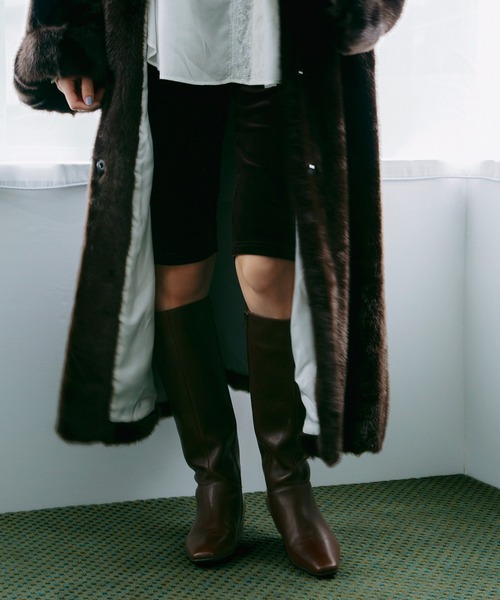 cava cava(サヴァサヴァ)の「防滑│ワイドシャフトロングブーツ 7420205(ブーツ・レディース・ブラック/ダークブラウン・22.5cm/23cm/23.5cm/24cm/24.5cm)」の19枚目の写真