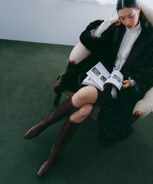 cava cava(サヴァサヴァ)の「防滑│ワイドシャフトロングブーツ 7420205(ブーツ・レディース・ブラック/ダークブラウン・22.5cm/23cm/23.5cm/24cm/24.5cm)」の21枚目の写真