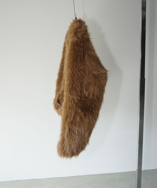 chuclla（チュクラ）の「ノーカラー ブラウンファーショートコート chw25a057（その他アウター・レディース・ブラウン・M/L）」の11枚目の写真