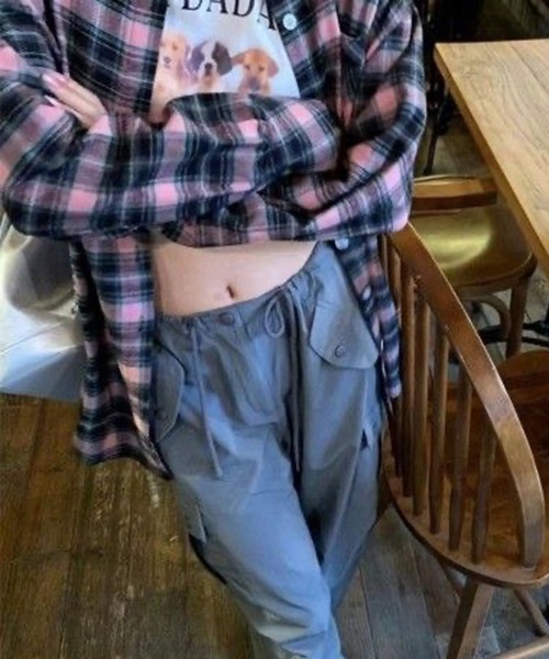 HALEY PESCA（ヘーリーペスカ）の「HALEY PESCA/マルチチェックシャツ（シャツ/ブラウス・レディース・ピンク/ブラウン/ブラック/グリーン/ブルー/レッド/イエロー/オレンジ/ネイビー・FREE）」の10枚目の写真