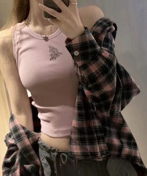 HALEY PESCA（ヘーリーペスカ）の「HALEY PESCA/マルチチェックシャツ（シャツ/ブラウス・レディース・ピンク/ブラウン/ブラック/グリーン/ブルー/レッド/イエロー/オレンジ/ネイビー・FREE）」の11枚目の写真