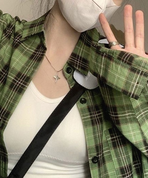 HALEY PESCA（ヘーリーペスカ）の「HALEY PESCA/マルチチェックシャツ（シャツ/ブラウス・レディース・ピンク/ブラウン/ブラック/グリーン/ブルー/レッド/イエロー/オレンジ/ネイビー・FREE）」の17枚目の写真