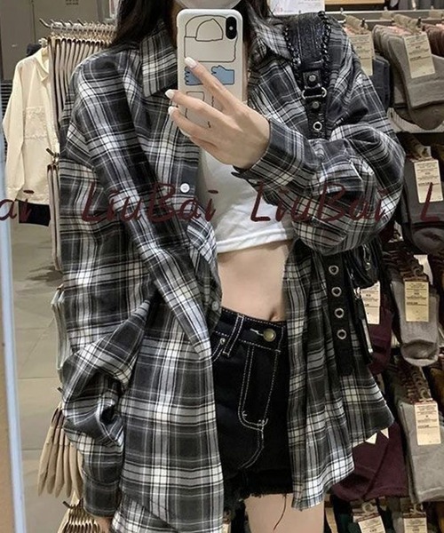 HALEY PESCA（ヘーリーペスカ）の「HALEY PESCA/マルチチェックシャツ（シャツ/ブラウス・レディース・ピンク/ブラウン/ブラック/グリーン/ブルー/レッド/イエロー/オレンジ/ネイビー・FREE）」の19枚目の写真