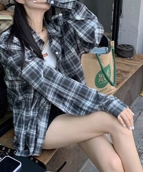 HALEY PESCA（ヘーリーペスカ）の「HALEY PESCA/マルチチェックシャツ（シャツ/ブラウス・レディース・ピンク/ブラウン/ブラック/グリーン/ブルー/レッド/イエロー/オレンジ/ネイビー・FREE）」の20枚目の写真