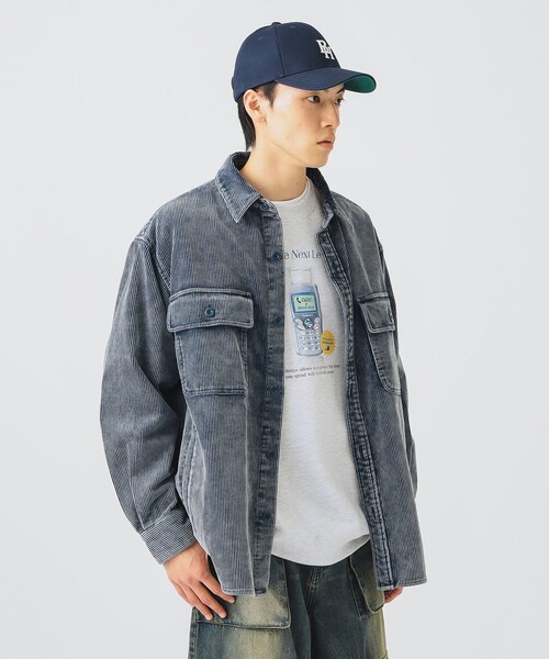 BEAMS HEART（ビームスハート）の「フェード コーデュロイ CPO シャツジャケット（シャツ/ブラウス・メンズ・ブラック/ネイビー・SMALL/LARGE/MEDIUM）」の2枚目の写真