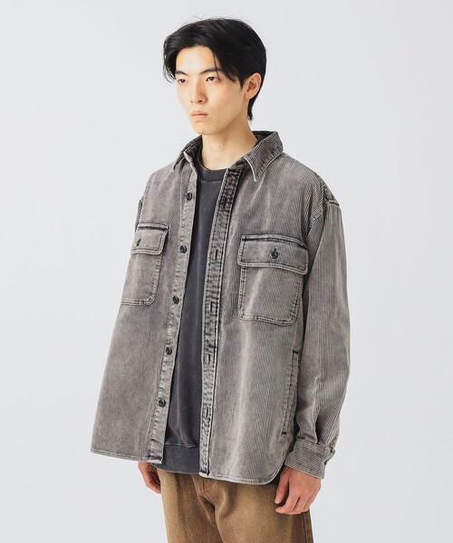 BEAMS HEART（ビームスハート）の「フェード コーデュロイ CPO シャツジャケット（シャツ/ブラウス・メンズ・ブラック/ネイビー・SMALL/LARGE/MEDIUM）」の6枚目の写真