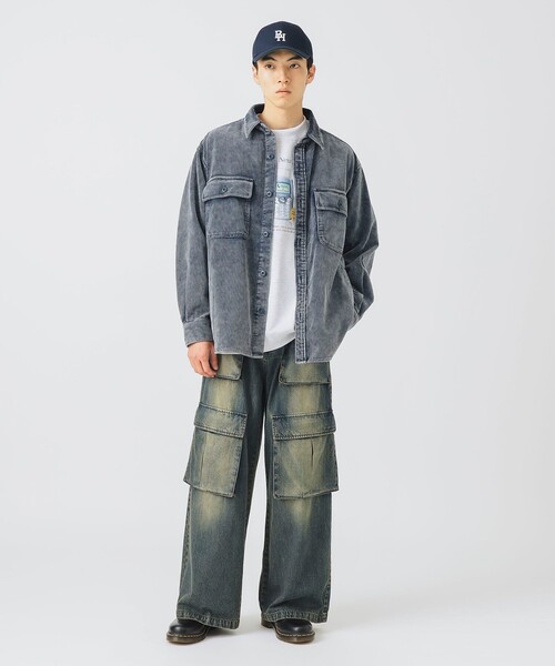 BEAMS HEART（ビームスハート）の「フェード コーデュロイ CPO シャツジャケット（シャツ/ブラウス・メンズ・ブラック/ネイビー・SMALL/LARGE/MEDIUM）」の19枚目の写真