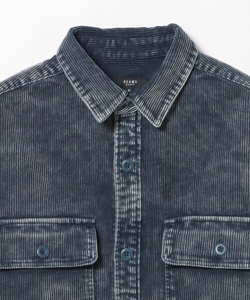 BEAMS HEART（ビームスハート）の「フェード コーデュロイ CPO シャツジャケット（シャツ/ブラウス・メンズ・ブラック/ネイビー・SMALL/LARGE/MEDIUM）」の14枚目の写真