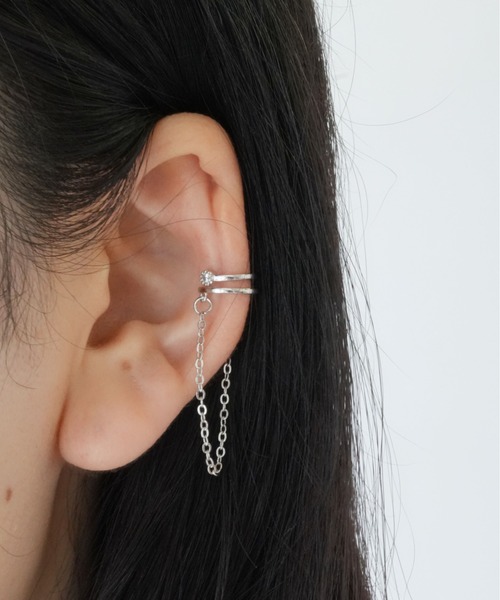 Port（ポート）の「【 SORUTT / ソルト 】 スパークル チェーン イヤーカフ（イヤーカフ・レディース・シルバー/ゴールド・FREE）」の3枚目の写真