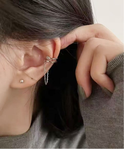 Port（ポート）の「【 SORUTT / ソルト 】 スパークル チェーン イヤーカフ（イヤーカフ・レディース・シルバー/ゴールド・FREE）」の4枚目の写真