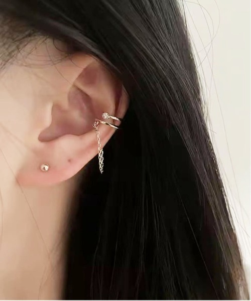 Port（ポート）の「【 SORUTT / ソルト 】 スパークル チェーン イヤーカフ（イヤーカフ・レディース・シルバー/ゴールド・FREE）」の6枚目の写真