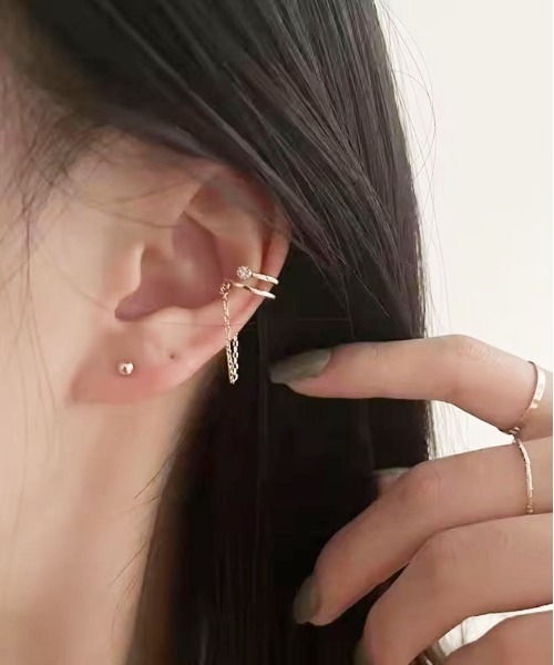 Port（ポート）の「【 SORUTT / ソルト 】 スパークル チェーン イヤーカフ（イヤーカフ・レディース・シルバー/ゴールド・FREE）」の7枚目の写真