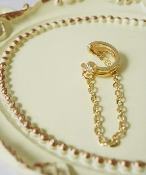 Port（ポート）の「【 SORUTT / ソルト 】 スパークル チェーン イヤーカフ（イヤーカフ・レディース・シルバー/ゴールド・FREE）」の9枚目の写真