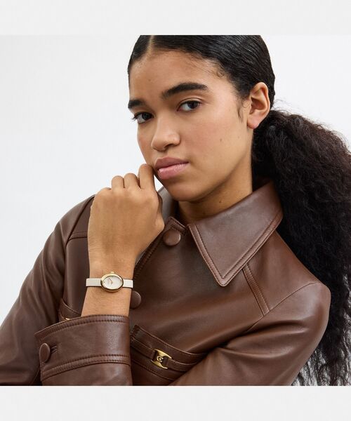 COACH（コーチ）の「サミー ウォッチ・22MM（アナログ腕時計・レディース・ホワイト系その他・ONE）」の4枚目の写真