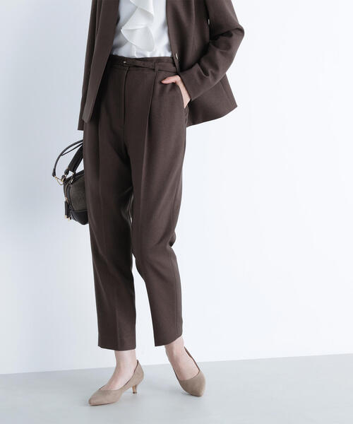 ◇ ウーステッドライクツイル SETUP テーパードパンツ（スラックス