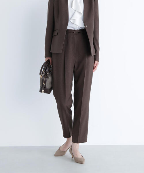 ◇ ウーステッドライクツイル SETUP テーパードパンツ（スラックス