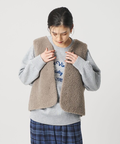 BEAUTY&YOUTH UNITED ARROWS（ビューティーアンドユースユナイテッドアローズ）の「グログラン ライナーベスト フードマウンテンパーカー 3WAY はっ水（マウンテンパーカー・レディース・ブラック/モカ・S/L/M）」の11枚目の写真