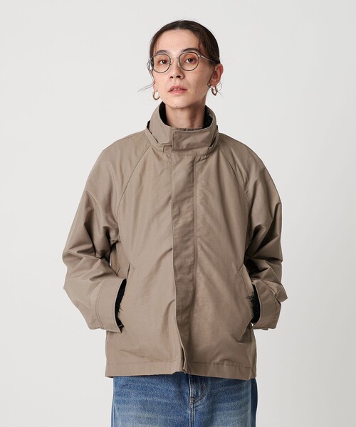 ビューティーアンドユース　グログランライナーフードマウンテンパーカー　ベージュ. グログラン ライナーベスト フードマウンテンパーカー 3WAY はっ