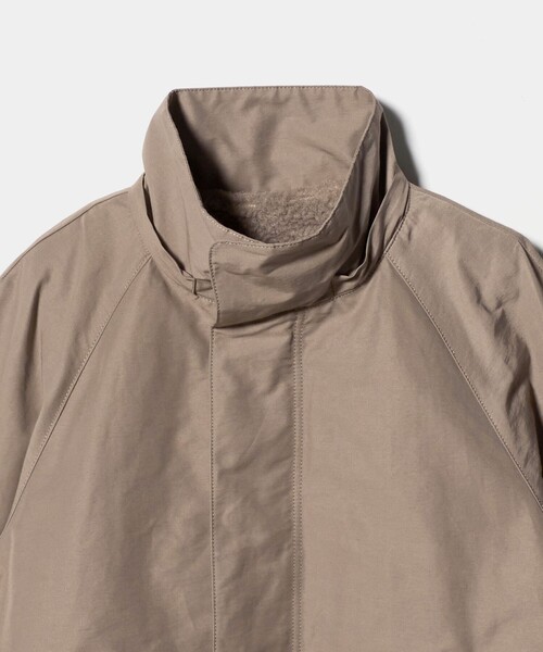 ビューティーアンドユース　グログランライナーフードマウンテンパーカー　ベージュ. BY∴ グログランライナーフードパーカー -2WAY/撥水加工