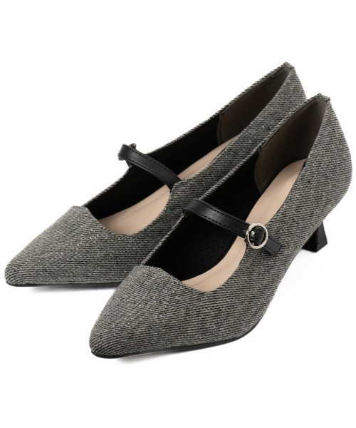 R&E（アールアンドイー）の「【25AW新作】【R&E】wee willie ウェーヴカッティングワンストラップポインテッドトゥパンプス（パンプス・レディース・グレー系/ブラック/ワイン・S/M/L/LL）」の10枚目の写真