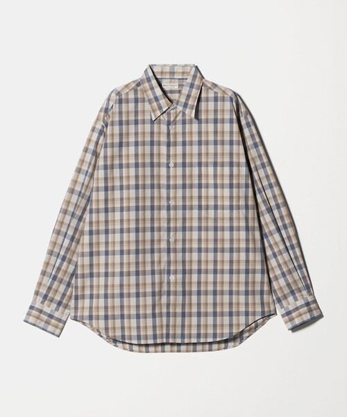 Yue ブラウンチェック 楽天市場】メンズシャツ 長袖シャツ ジャケットシャツ チェック