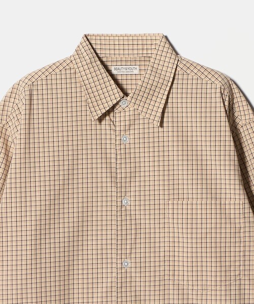 BEAUTY&YOUTH UNITED ARROWS（ビューティーアンドユースユナイテッドアローズ）の「ファイン トラッド チェック レギュラー シャツ FORM型（シャツ/ブラウス・メンズ・クリーム/ベージュ・S/L/XL/M）」の7枚目の写真