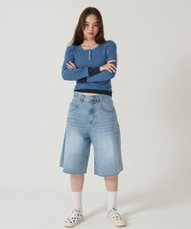 スーパー ローライズ ストレート デニムパンツ TINA：JOJUN