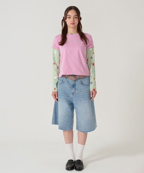TINA:JOJUN(ティーナジョジュン)の「オーバーサイズ ハーフデニムパンツ TINA:JOJUN(デニムパンツ・レディース・ブルー/インディゴブルー・S/M)」の19枚目の写真