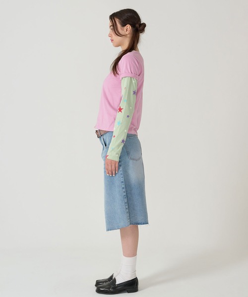 TINA:JOJUN(ティーナジョジュン)の「オーバーサイズ ハーフデニムパンツ TINA:JOJUN(デニムパンツ・レディース・ブルー/インディゴブルー・S/M)」の20枚目の写真