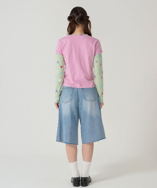 TINA:JOJUN(ティーナジョジュン)の「オーバーサイズ ハーフデニムパンツ TINA:JOJUN(デニムパンツ・レディース・ブルー/インディゴブルー・S/M)」の21枚目の写真