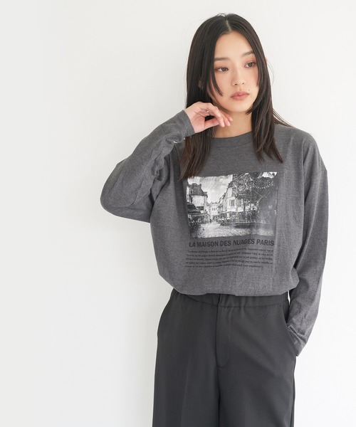 mili an deni(ミリアンデニ)の「フォトプリントロンT(Tシャツ/カットソー・レディース・ブラック/チャコールグレー/オフホワイト・L/M)」の16枚目の写真