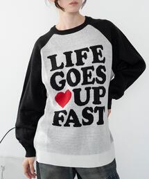 WEGO/グラフィックニットBIGプルオーバー