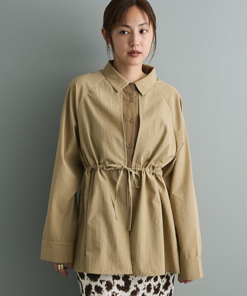 CRAFT STANDARD BOUTIQUE（クラフトスタンダードブティック）の「レイヤードライクシャツ（シャツ/ブラウス・レディース・ベージュ/ネイビー/チャコールグレー・FREE）」の2枚目の写真