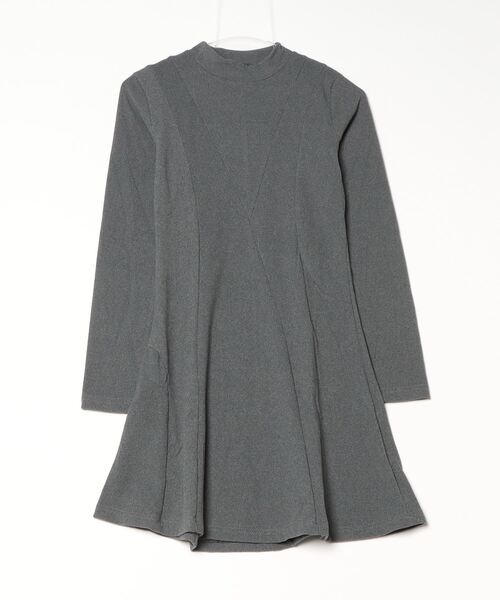 gossip!ロサンゼルス(ゴシップロサンゼルス)の「YUGA ハーフタートルネック Aラインワンピース(ワンピース・レディース・グレー/ブラック・FREE)」の8枚目の写真