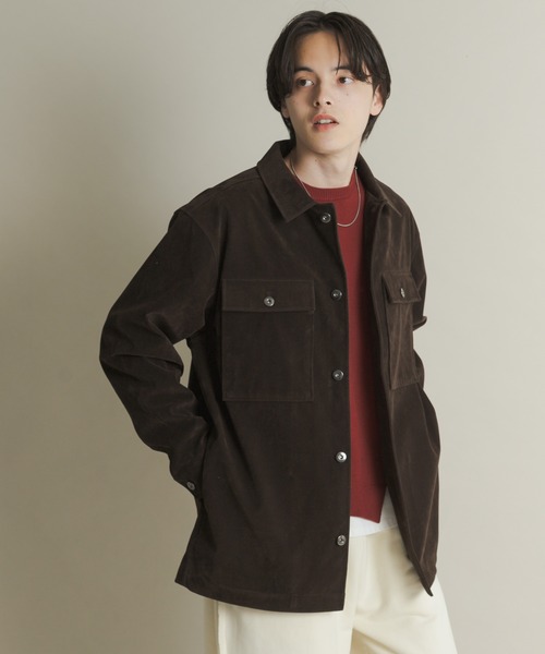 SENSE OF PLACE by URBAN RESEARCH（センスオブプレイスバイアーバンリサーチ）の「F/Sジャケット（その他アウター・メンズ・ベージュ/ダークブラウン・MEDIUM/LARGE）」の3枚目の写真